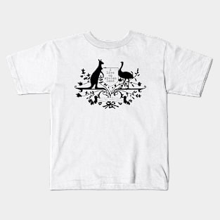 I live on stolen land black/white image Kids T-Shirt